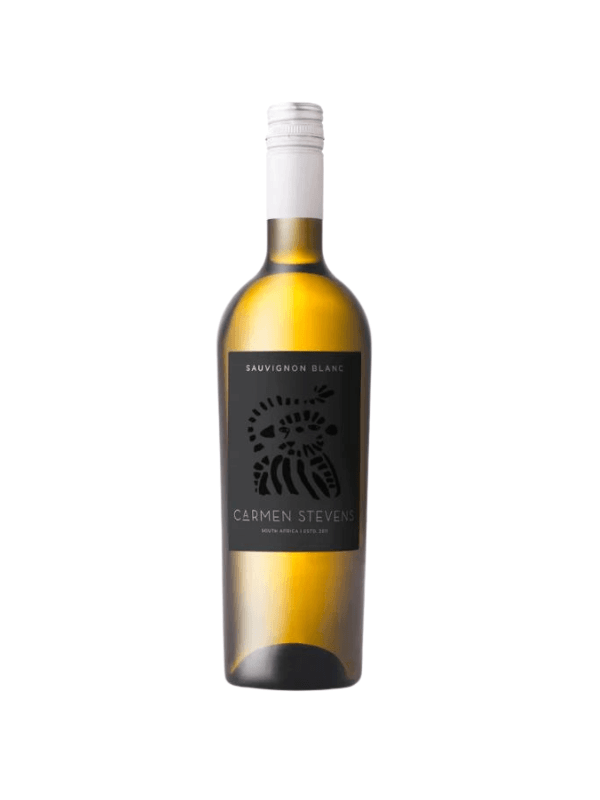 bottle of Carmen Stevens Sauvignon Blanc on a white background